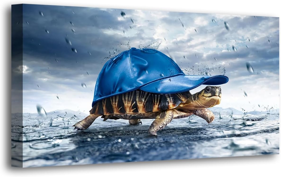 Wall Art Moon Sea Ocean Landscape Picture Canvas Wall Art Print Paintings Modern Artwork for Living Room Wall Decor and Home Décor Framed Ready to Hang,1inch Thick Frame, Waterproof Artwork.